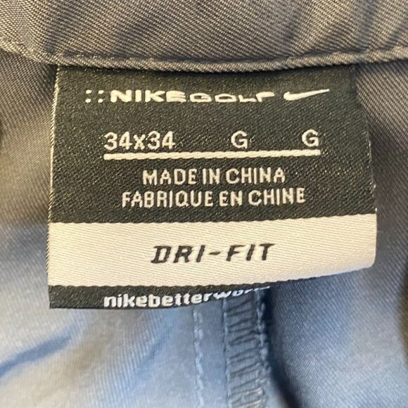 Nike Golf Mens Pants 34x34 Dri-Fit Gray Flat Front Lightweight Casual - Picture 6 of 10